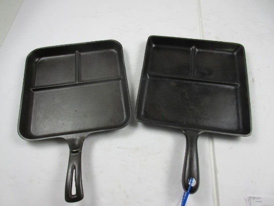 2 Wagner Breakfast Pans 1 Has thumb print