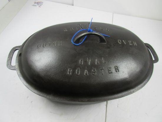 Griswold #7 Dutch Oven Oval Roaster with Trivet