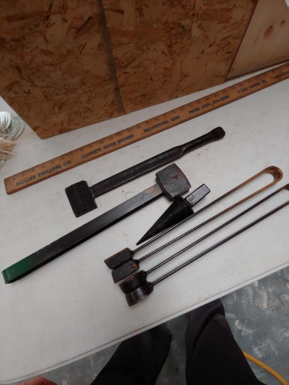 Lot of 5 good forging tools