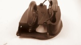 Rare Sad Iron Warmer Cracked with 2 Irons