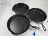 3 Wagner #10 Skillets 3 Different styles