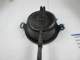 Griswold Large Block #8 High Base Waffle Iron wood handle