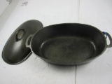 Griswold #3 Slant Oval Roaster Large Block Sq Lid