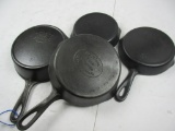 4 Skillets- 2 Favorite #3, 1- Keystone #5 and 1-Favorite #5