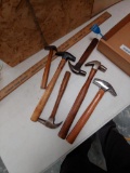 Lot of 6 farriers hammers