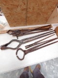 Lot of 5 Blacksmith tongs