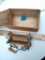 Salesman sample Anchor Brand Wringer in original wooden dovetailed box hard to find with box
