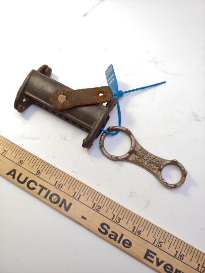 Early Folding Hand Held Corn sheller Pat. 1885 and A Gary Spec. Corn sheller with Popcorn end