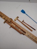 Set of 5 Miniature Miner's tools All Brass