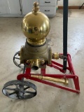 Antique Brass Hand Pump, Tagged Machine No. 50093B