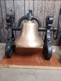 Large unmarked Heavy Bronze Bell ornate Cast Iron Bracket 18
