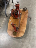 Miniature Hired Hand Model Hit Miss Engine, with older model pump jack, works and pumps water