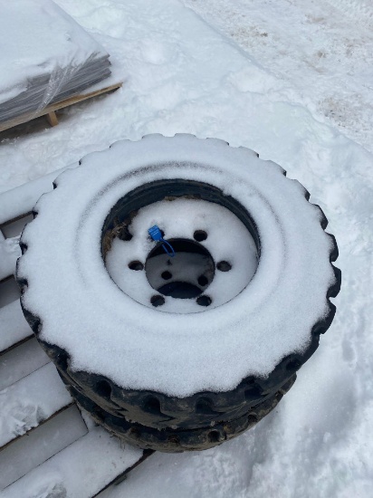 (2) 6 lug HD Forklift Wheels