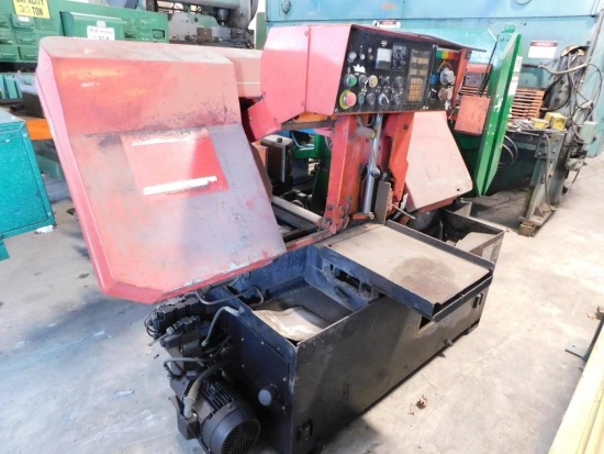 (16829)- AMADA AUTOMATIC VERTICAL BANDSAW MODEL# HFA-400W 16" X 16" CUTTING CAPACITY NEEDS WORK