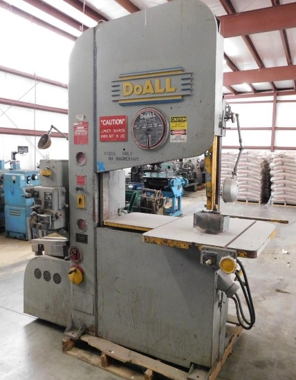 (16828)- DOALL VERTICAL BANDSAW MODEL # ZW-3620 36" CAPACITY HI-SPEED