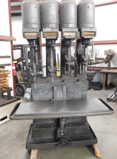 (16825)- LELAND GIFFORD 4 HEAD DRILLPRESS