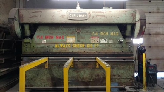 (16802)- CYRIL BATH MECHANICAL PRESSBRAKE, LOCATED IN LITITZ PA, FREE LOADING AVAILABLE