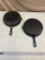2- Griswold No. 8 Small Block Logo Skillets