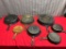 Dealer Lot, 7 cast iron skillets, all needs cleaned and restored, 3 on the right are Wagner