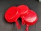 3- Griswold No. 8 Enamel Skillets