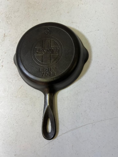 Griswold No. 3 Large Block SLANT Skillet w/ heat ring
