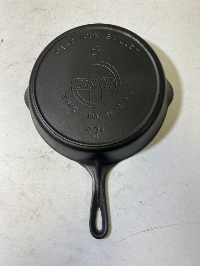Griswold no. 8 Slant Block Logo cast Iron Skillet w/ heat ring