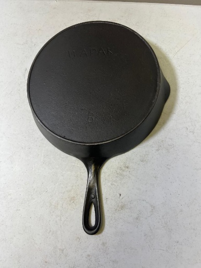 Wapak No. 8 Cast Iron Skillet, w/ heat ring