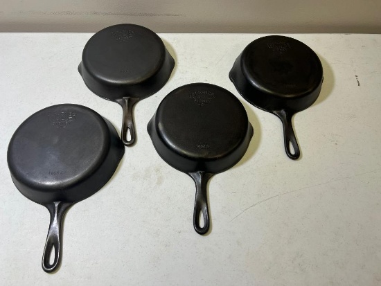 4- Wagnerware Cast Iron Skillets, all number 6