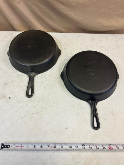 2- Griswold No. 8 Small Block Logo Skillets