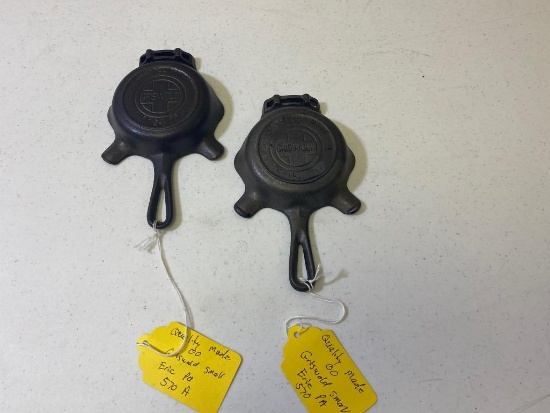 Pair of Griswold No. 00 Cast Iron Ashtrays
