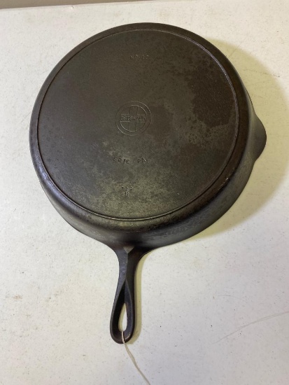 Griswold No. 12 Small Block Logo Cast Iron Skillet, mold 719B, w/ heat ring