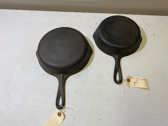 Wagnerware No. 5 and 6 Cast Iron Skillets