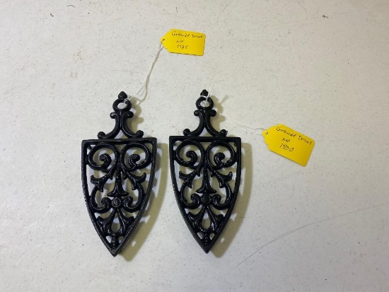 Pair of Griswold Iron Trivets