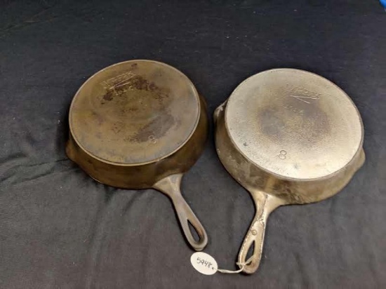 2- Wapak #8 Skillets