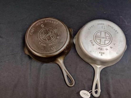 2 Griswold No. 8 Skillets