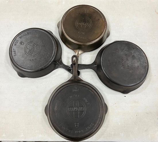 4- #8 Skillets, 3 Griswold and A Long Life