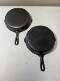 2- Griswold No. 8 Small Block Logo Skillets