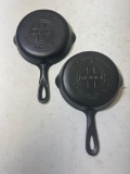 2- Griswold No. 3 Large Block Skillets