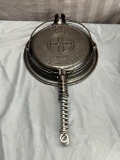 American No. 8 Griswold Waffle maker w/ low base, CLEAN