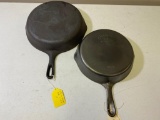 Pair of Cast Iron Skillets, Wagner no. 8 and Made is USA 10