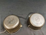 2 patty bowls, Griswold and Wagner