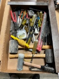Flat full of hand tools and misc