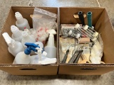 1-box Paint supplies, 1-box new spray bottles