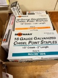 Box Lot ofAssorted 1/2 Crown staples