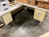 Metal office desk L Shape