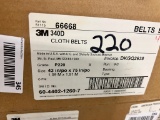 4-3M 43 x 75 Cloth Sanding Belts 220 Grit