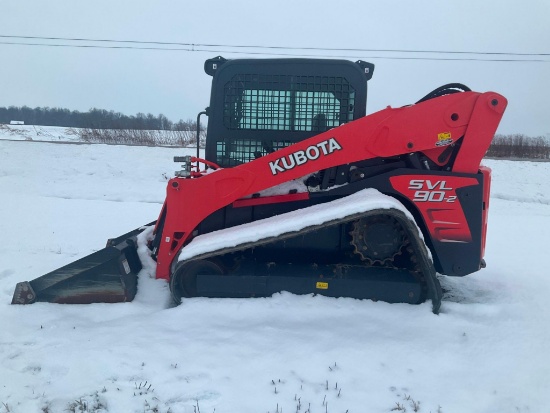 (33007)2016 Kubota SVL90-2 Skid Steer SN: 17520