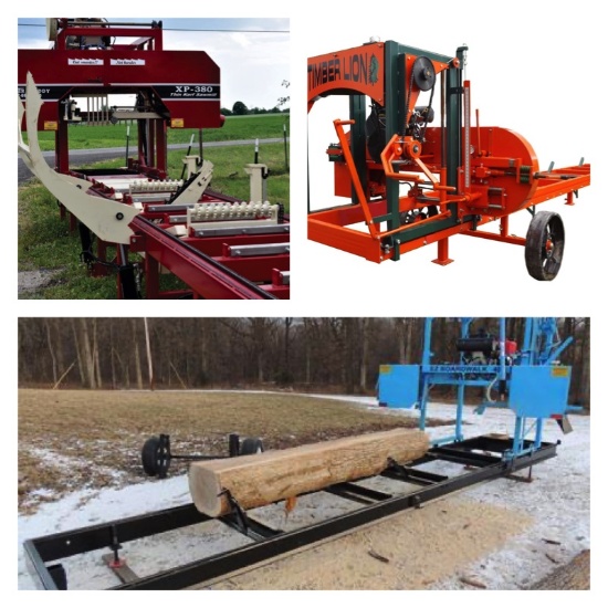 SAWMILL AND LOGGING EQUIPMENT, PORTABLE MILLS