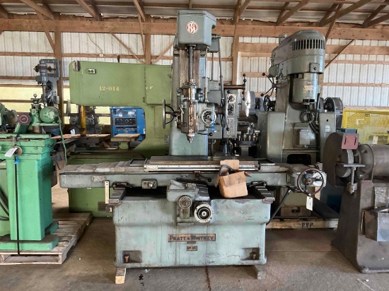 (19042)- Pratt & Whitney Jig Borer, precision, missing motor, 3 phase