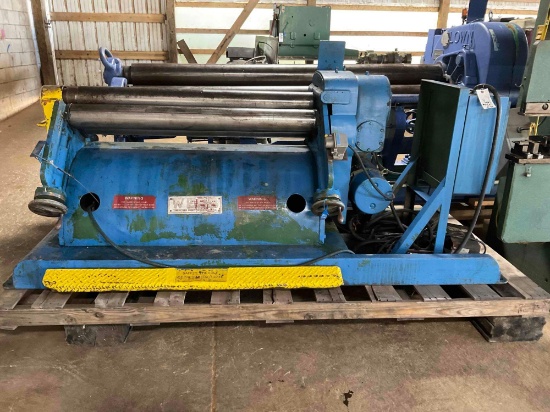 (19051)- Webb model 504 4' Plate Roller, 3phase, SN 78105